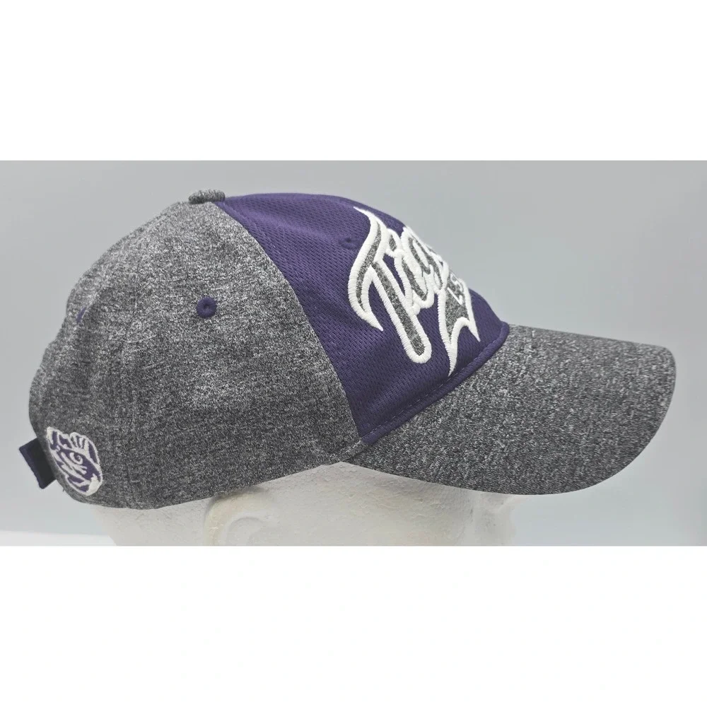 Zephyr LSU Tigers Strapback Hat Purple Grey NCAA University Cap